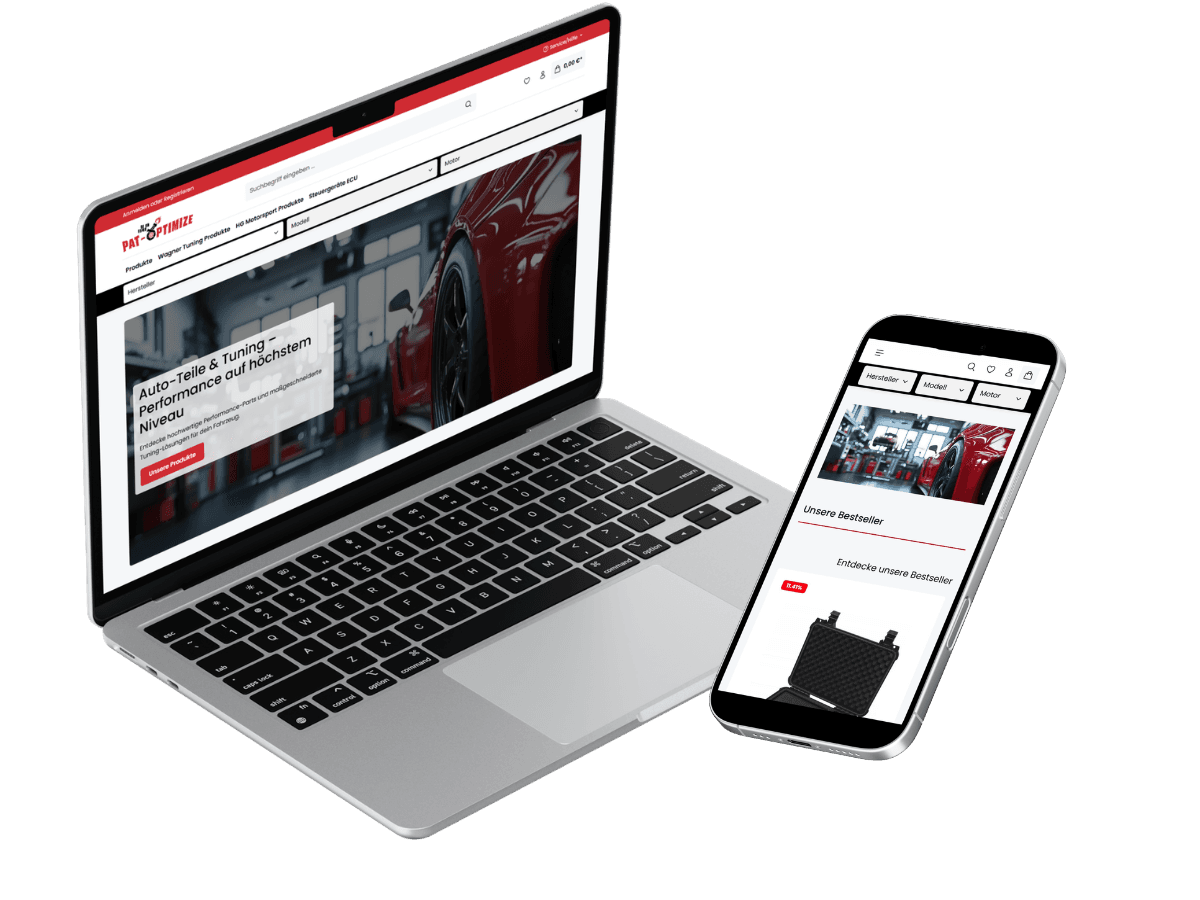 Startseite des Shops von PAT OPTIMIZE