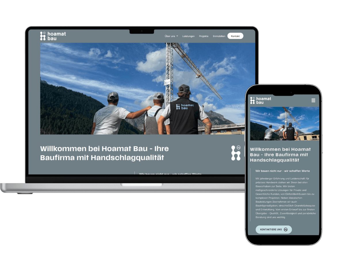 A GeminiHorizon website on a laptop and a smartphone